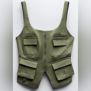Zara Khaki vest. NEW!